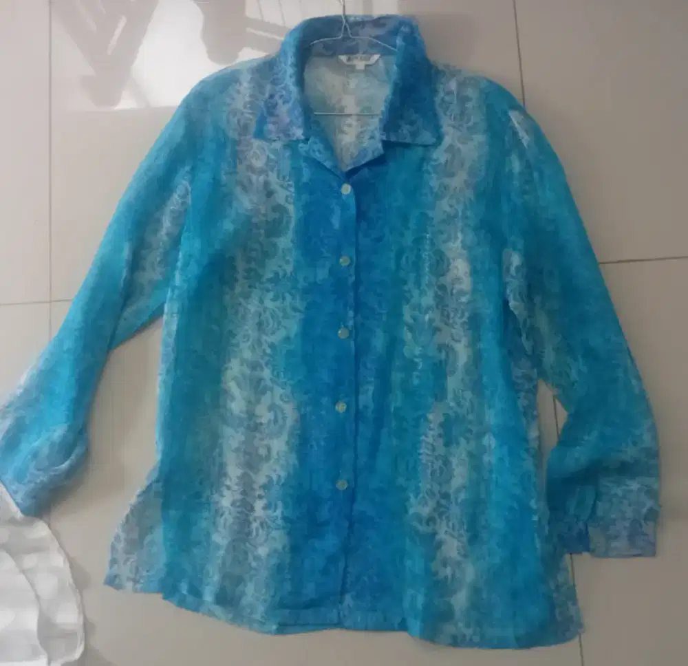 Baju Biru model transparan
