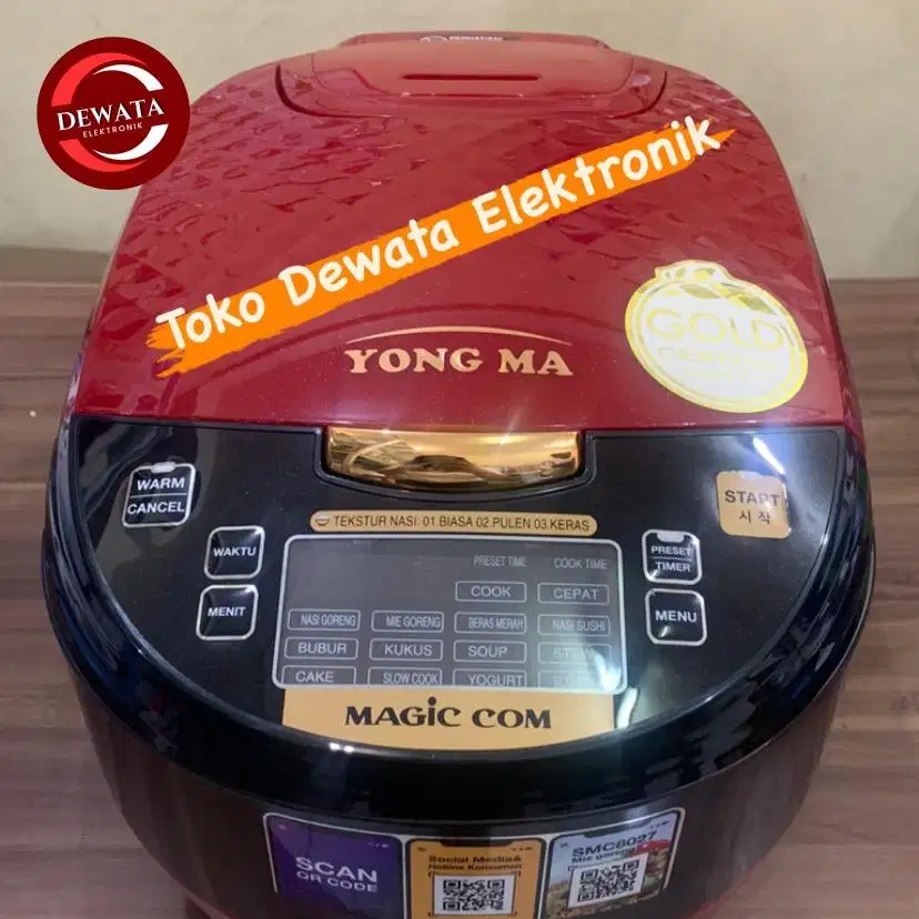 Magic com digital yongma kapasitas 2liter memiliki 14menu garansi 2thn