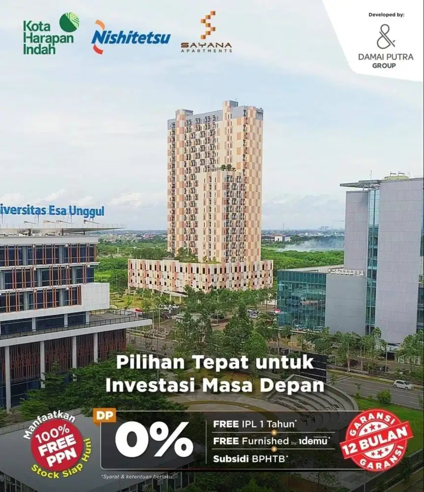 Apartemen impian Strategis, investasi Cuan, Cicilan Sangat Ringan