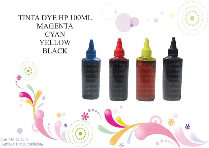 TINTA HP CMYK 100ML ( 1 SET 4 WARNA ) Murah