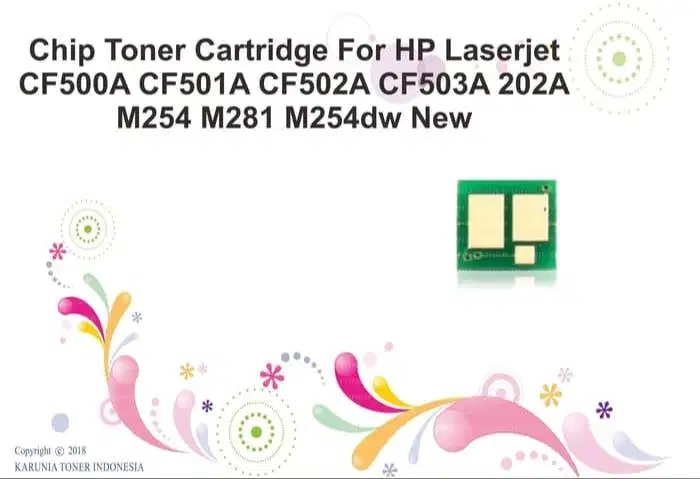 Chip Toner Cartridge For HP Laserjet CF500A 202A M254 M281 M254dw New