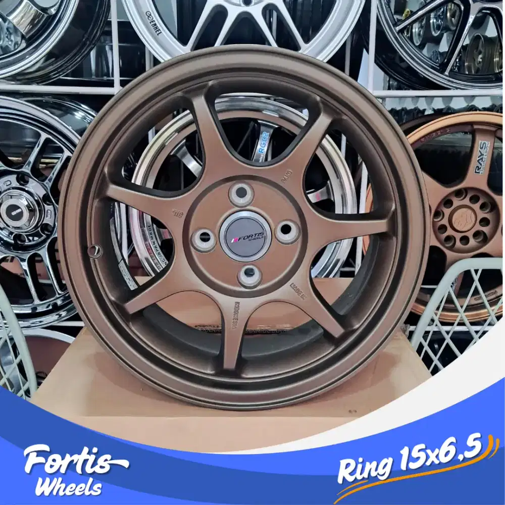 ️Fortis Wheels Ring 15 lebar 6,5
pcd. 4x100 et. 38