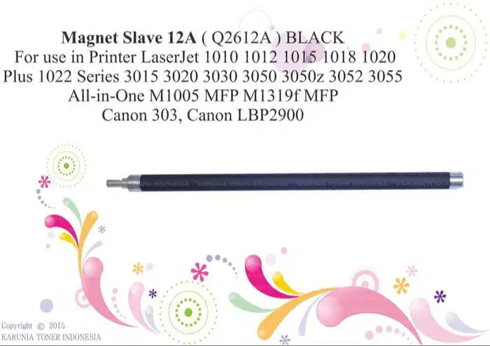 Magnet Roller 12A (MRS) SLAVE BLACK for use in Lj 1010 Berkualitas