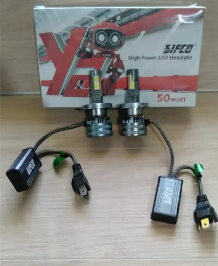 Lampu led sifco 65w soket h4, sepasang