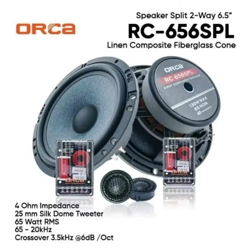 Speaker split 2way orca 656spl new