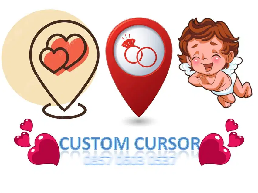 Cursor pointer wedding custom - Cursor mouse - Kursor - Pointer