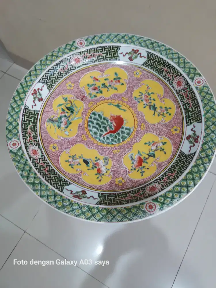Piring keramik cina asli nyonyawer jadul diamtr 45cm
