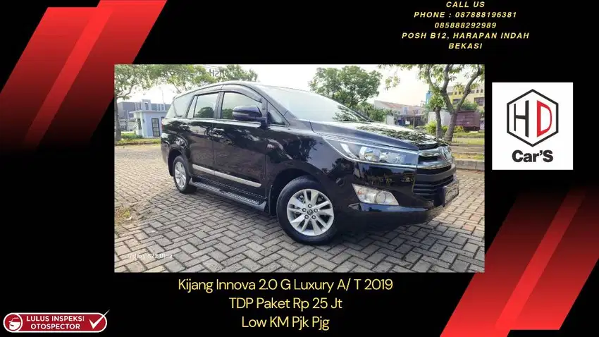 Toyota Kijang Innova 2.0 G Luxury AT 2019 / 2020 Wrn Hitam Low KM