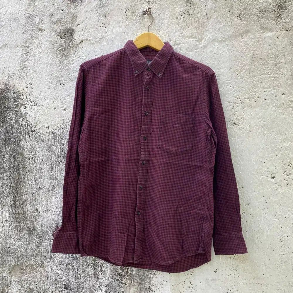 Flanel Uniqlo - Size M - Baju Kemeja Flannel