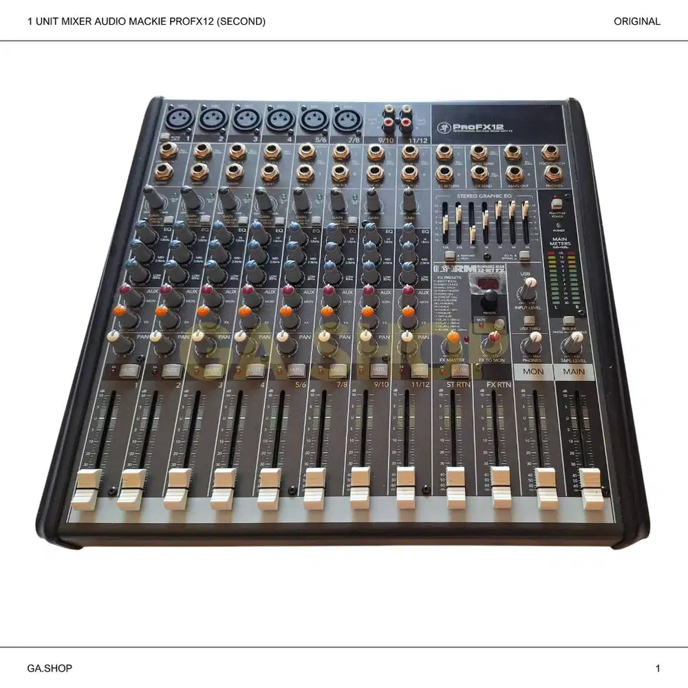 DIJUAL AUDIO MIXER MACKIE ProFX12 ORI SECOND