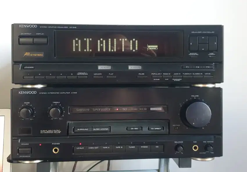 Kenwood Amplifier Set A-848+ Equalizer GE-848 Preloved Normal