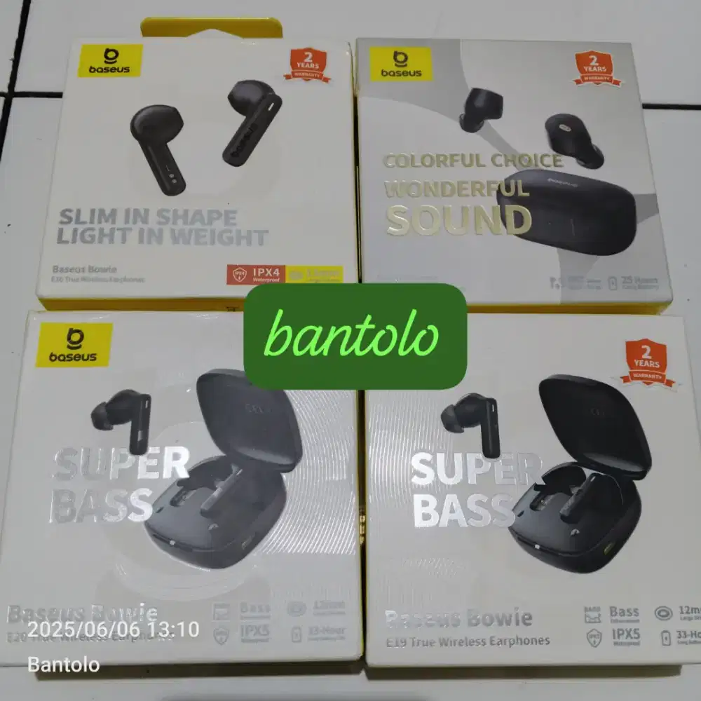 baseus bowie e16 e18 e19 e20 tws bluetooth earphones super bass ori