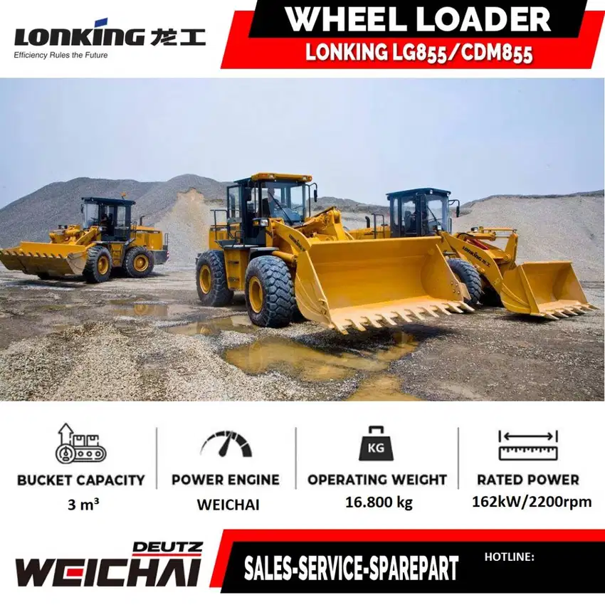 Wheel Loader China Tangguh Wheel Loader Lonking CDM932 CDM833 CDM855