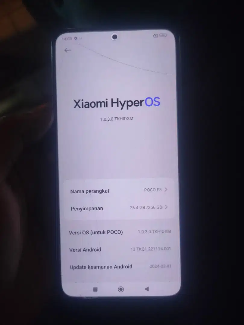Poco f3 ram 8/256 orian no minus hp+cassan biasa