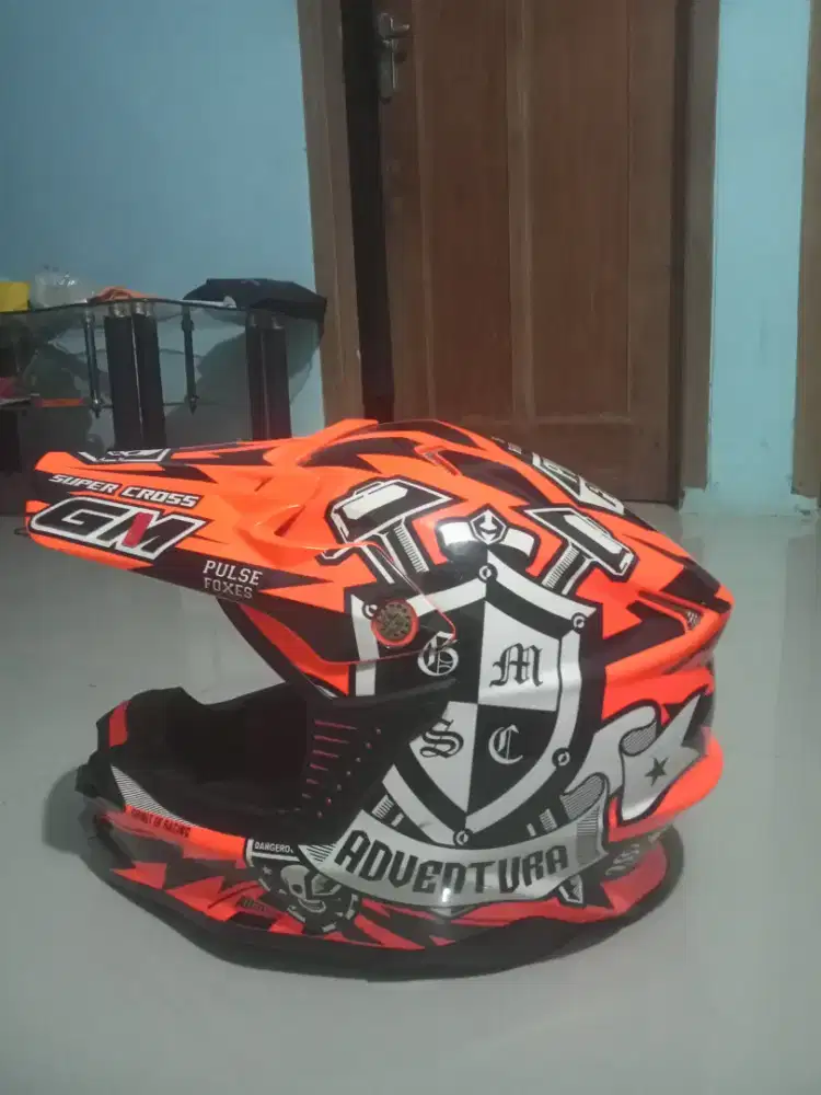 Helm GM Super Cross Orange