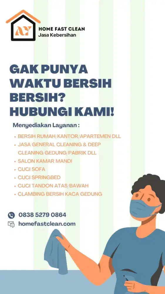 Jasa bersih rumah dan cuci sofa springbed