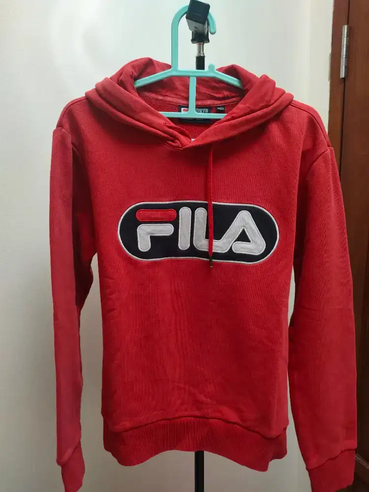 Hoodie Fila Merah Ori (fila singapore)