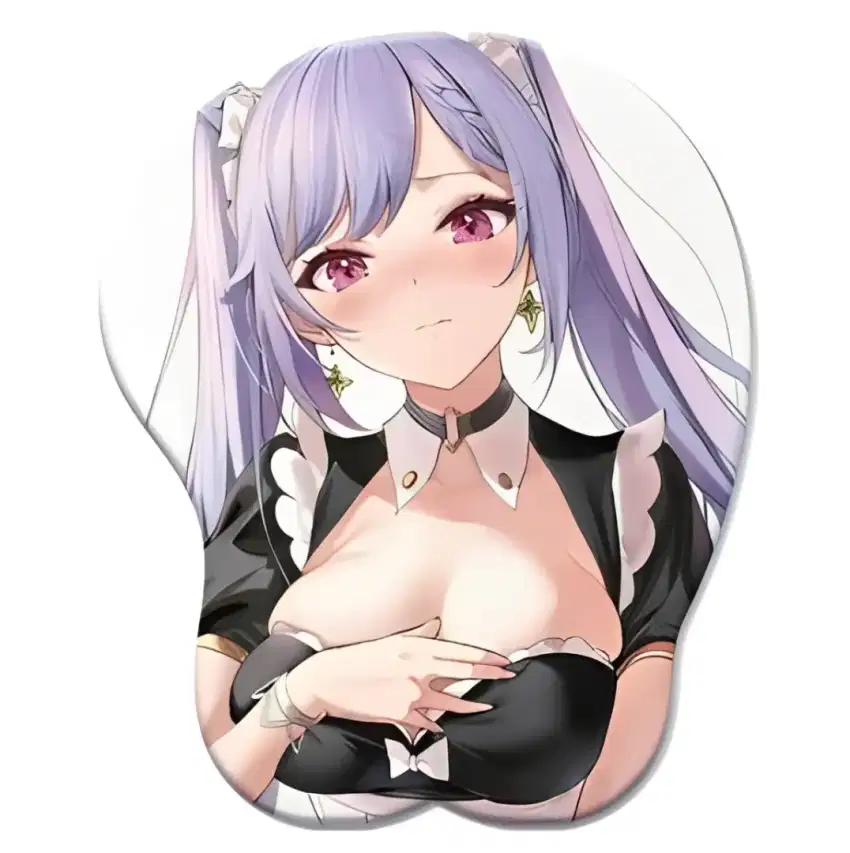 Mousepad Keqing Cat Girl Sexy Genshin Impact Tatakan Silicone Mouse