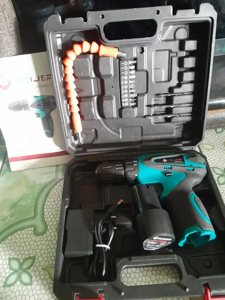 Mesin bor cordless 12v meizer baru