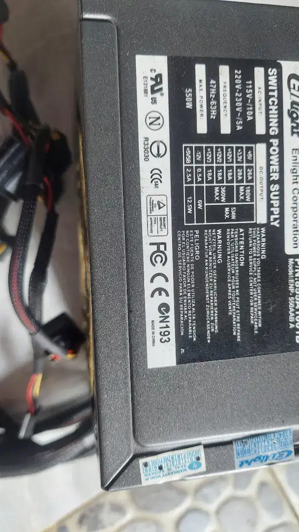 Jual murah power suplay Gaming merek Enlight