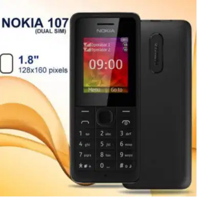 Nokia 107 Dual SIM – Black | Baru – HP Jadul Awet & Simpel