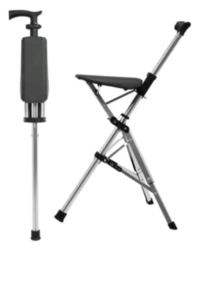 TaDa Tongkat Kursi Lipat Like New Tongkat Jalan Duduk