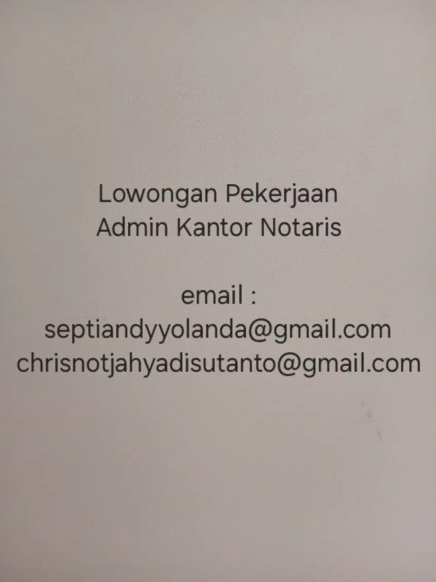 Admin kantor notaris