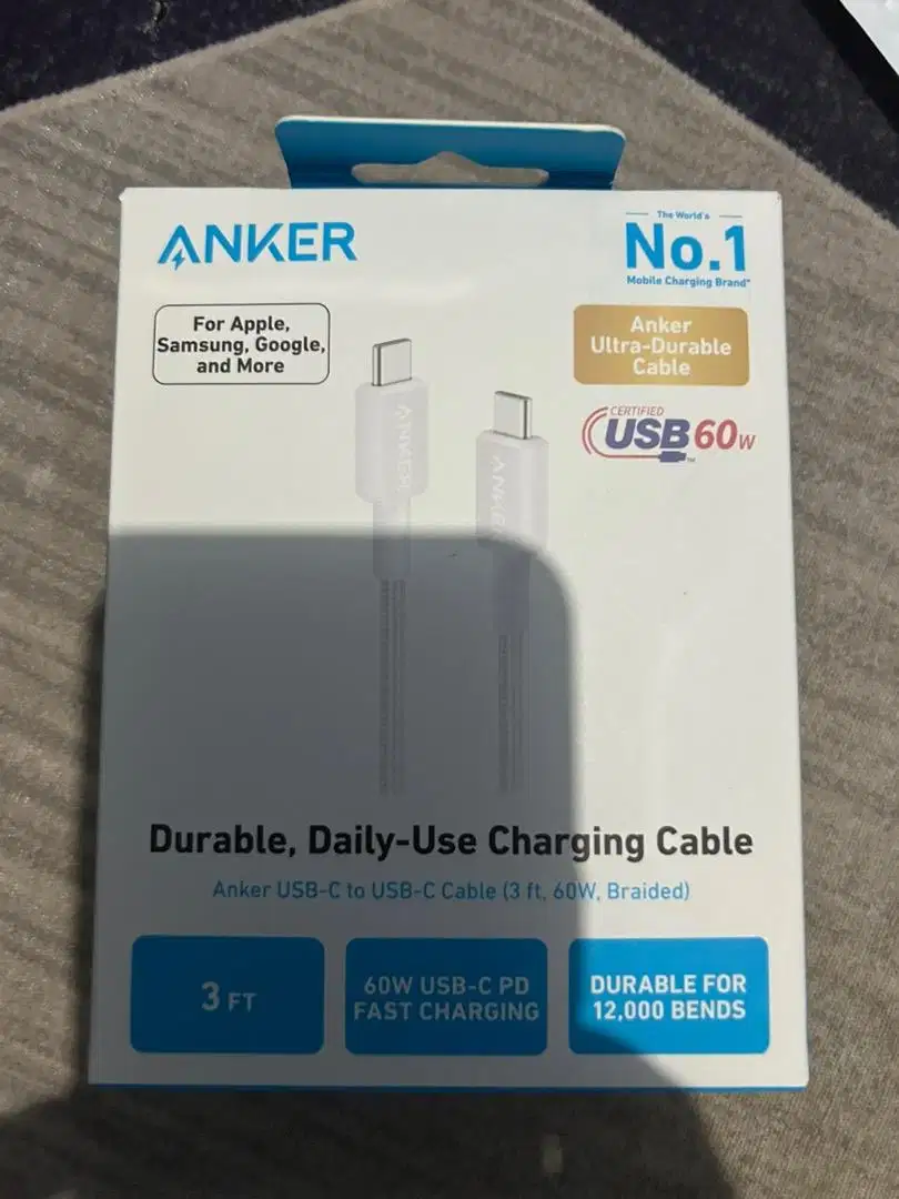 Anker 322 USB-C to USB-C Cable White