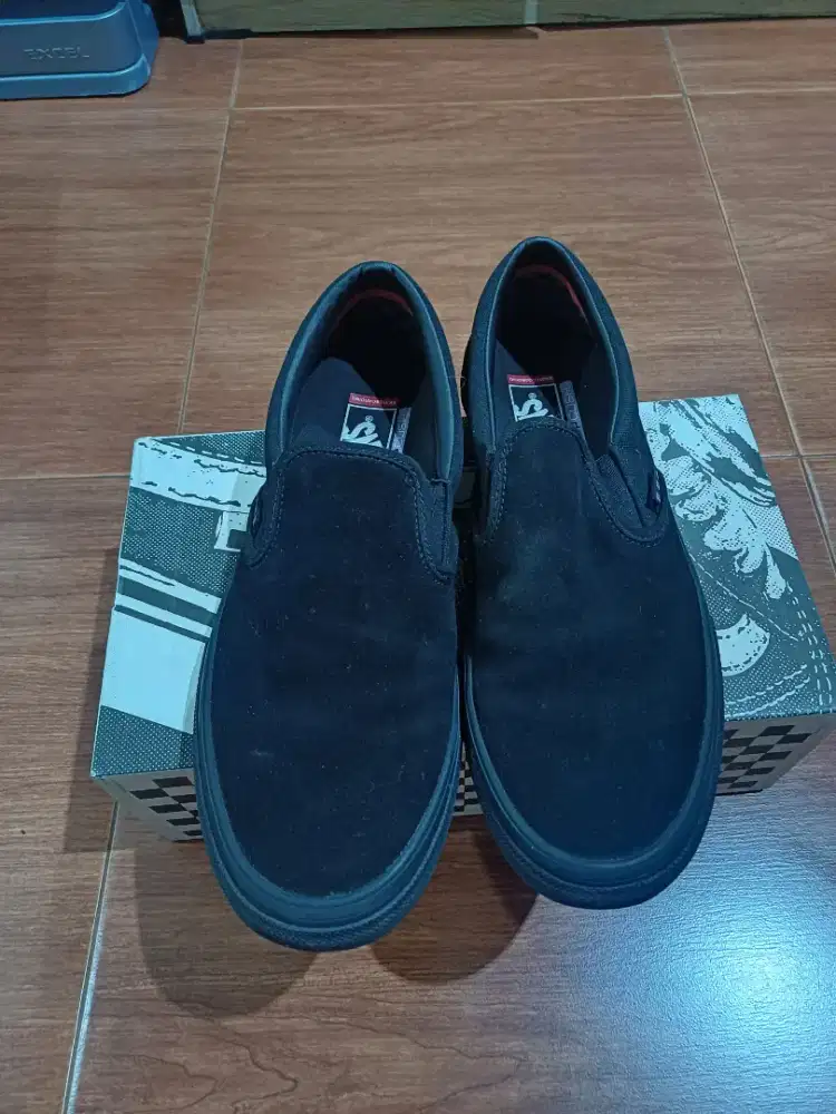 VANS Skate Slip-On Black Pro New Rilis SECOND