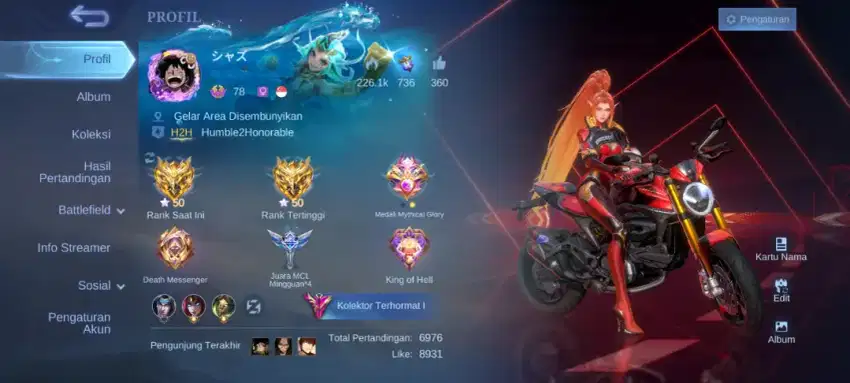 Akun mobile legend (akun ml)