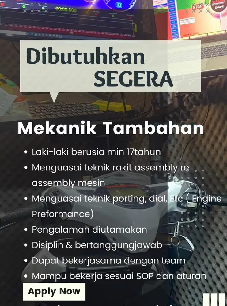 Mekanik motor performance. Bore up. Racing