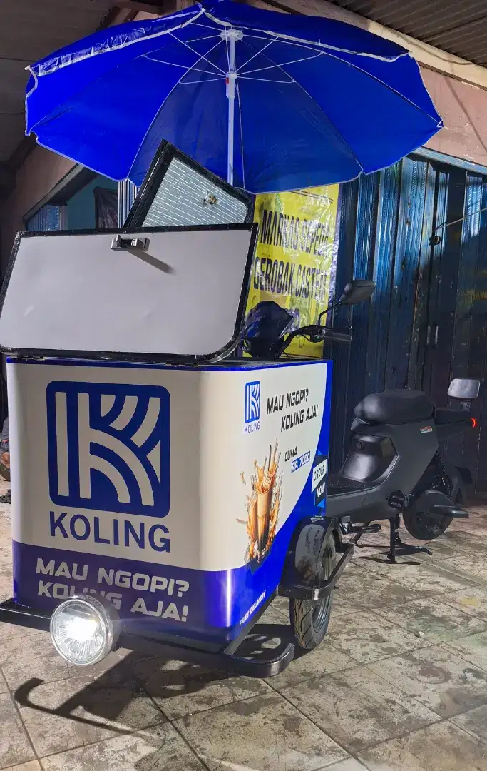 SEPEDA LISTRIK GEROBAK KOPI/SEPEDA GEROBAK/GEROBAK SEPEDA LISTRIK