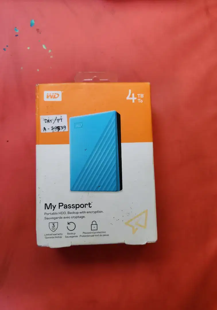 hardisk eksternal merk WD my passport 4 TB