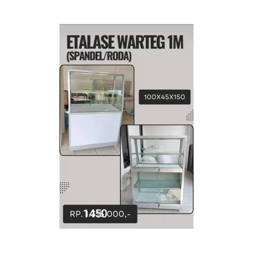 Etalase warung Tegal