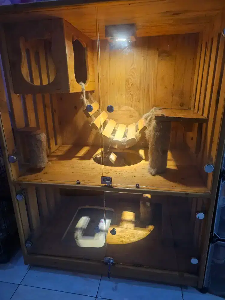 Kandang kucing cat condo catquarium