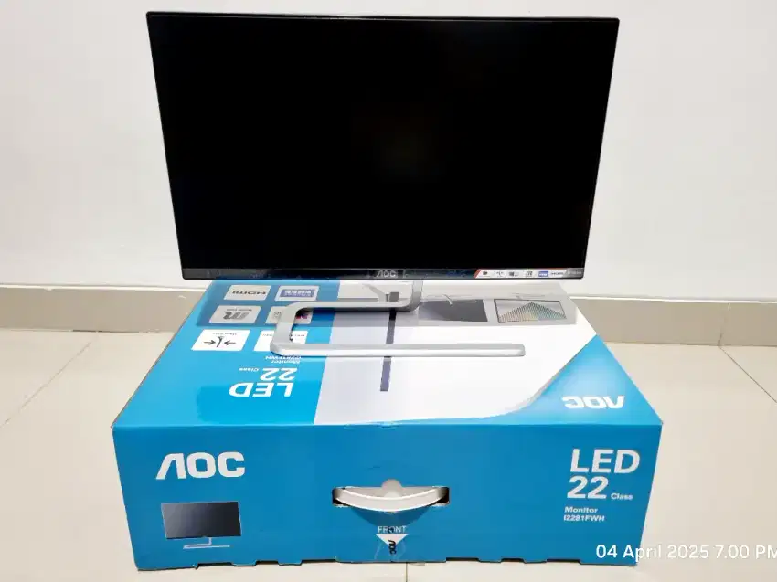 Monitor AOC LED 22 I2281FWH Ultra-Slim IPS, Like New