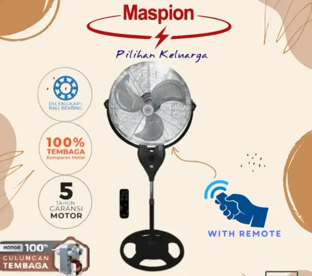 Kipas Angin Maspion Berdiri 20 inc Stand Fan PW2001 RC