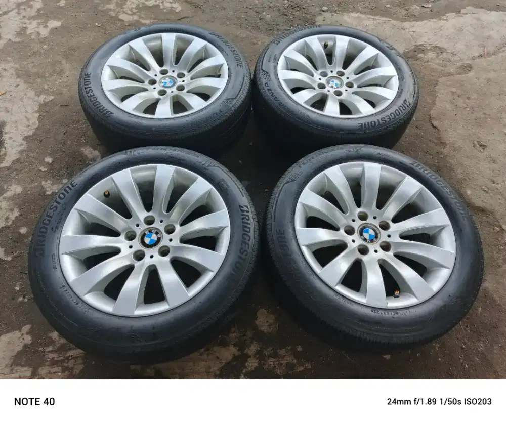 Velg r17 ori BMW seri 5 lebar 7,5 et 20 plus ban siap pakai