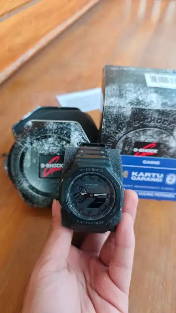 Jam Tangan G Shock Original 100% GA-2100-1A1 Full Black (Butuh Uang)