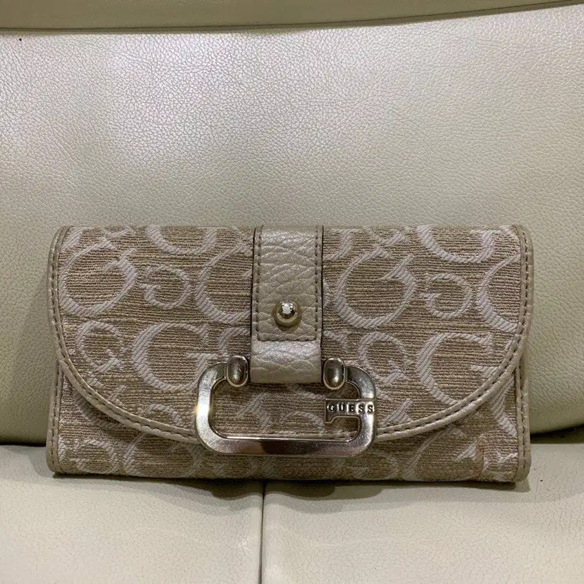 Guess Brown Canvas Foldable Wallet Original