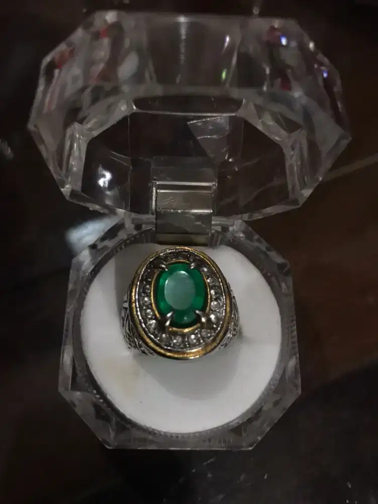 Batu Zambrud Ring perak