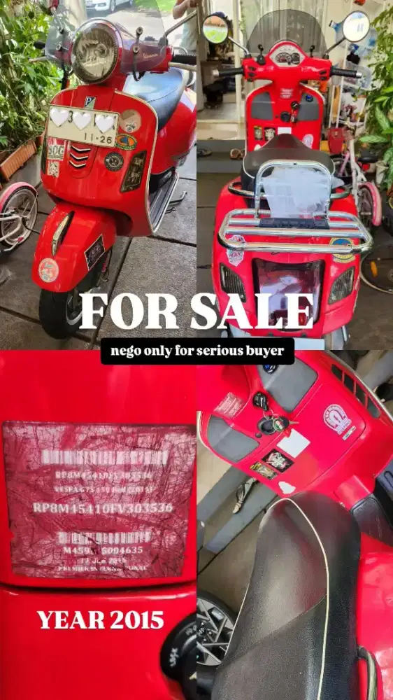 Vespa Piaggio GTS 150 - Warna Merah - WTS