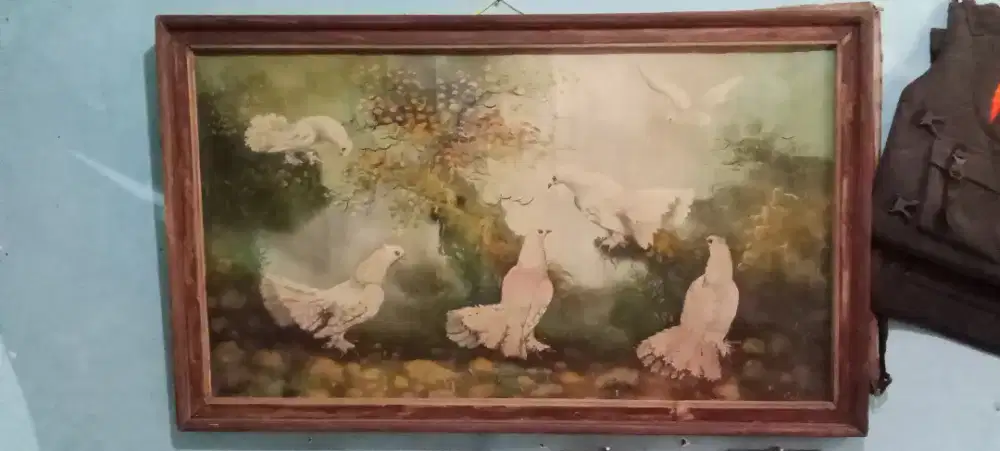 Lukisan kanvas oil lawas