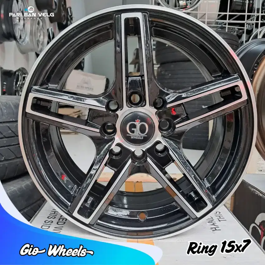 Gio Wheels Ring 15 lebar 7 pcd. 5x114 et. 0 Terios rush ertiga etc
