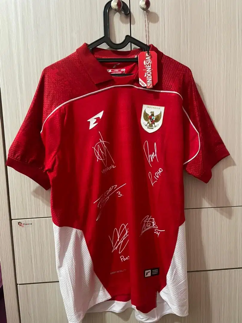Jersey Timnas Indonesia Home SS with Printed Signatures