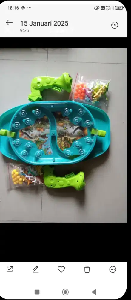 Mainan  anak tembak dinosaurus komplit