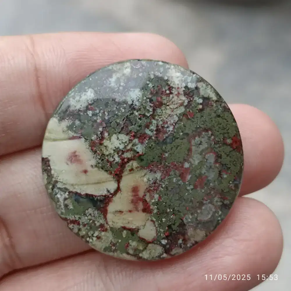 Batu lumut trenggalek moss agate model bulat