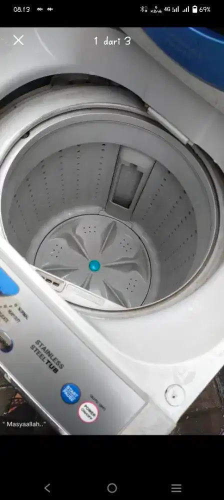 Mesin cuci minus dan rusak