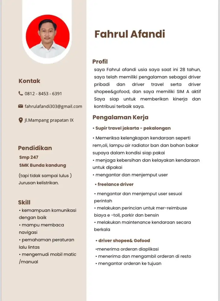 Mencari lowongan pekerjaan sebagai Driver