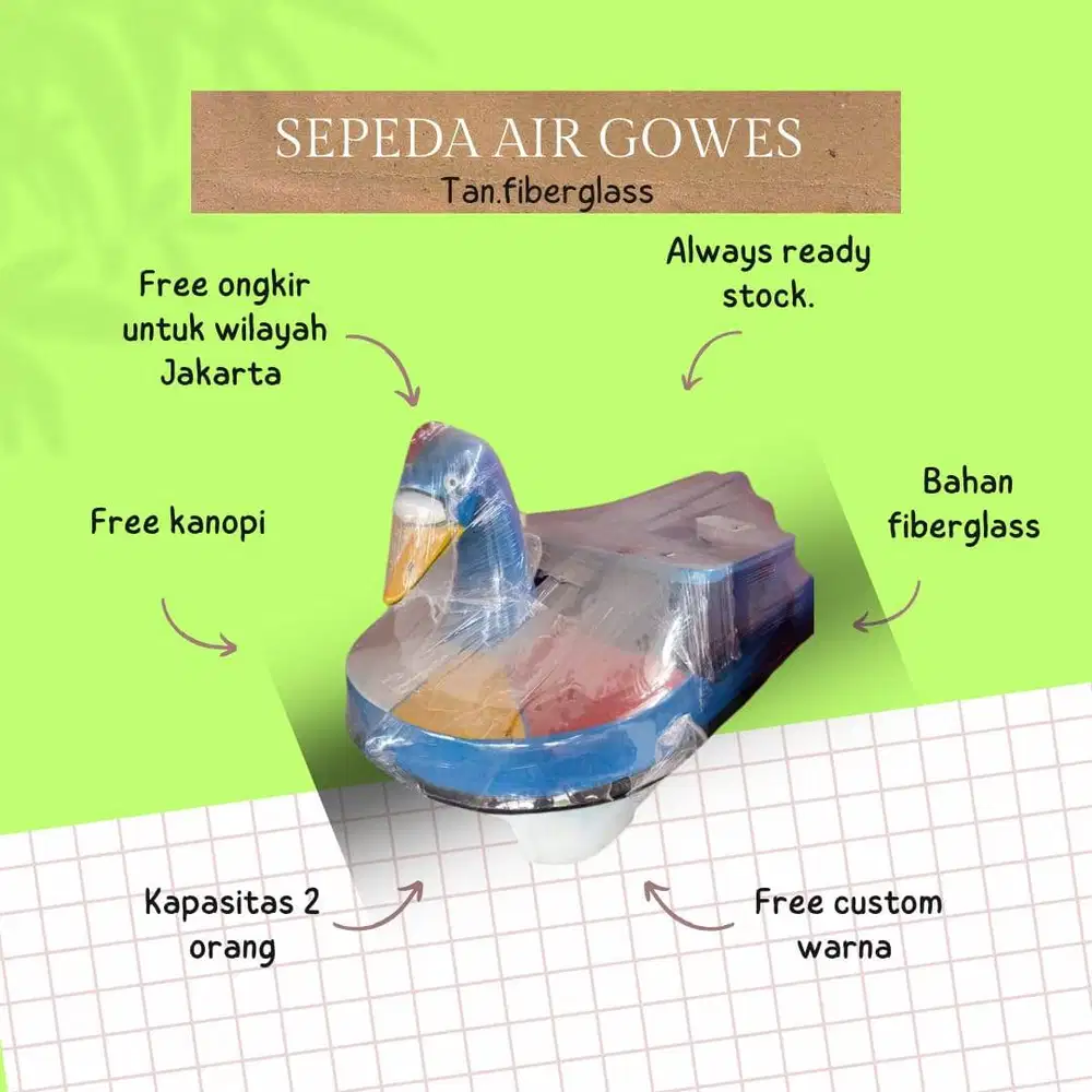 sepeda air gowes unik,sepeda air -siap membuat wisata air anda ramai.